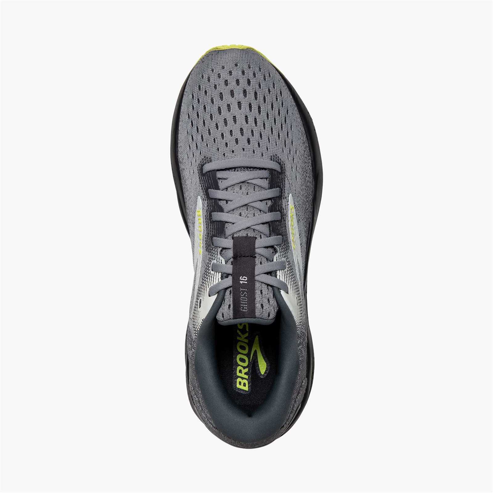 Brooks Ghost 16 Primer Grey Lime 110418040 Men’s Size12 Wide 2E EE Sneaker New Brooks Men main image 4