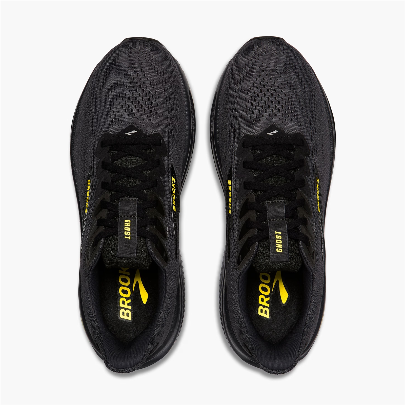 Brooks Men's Ghost 17 (Ebony/Black/Yellow) - 110442-059
