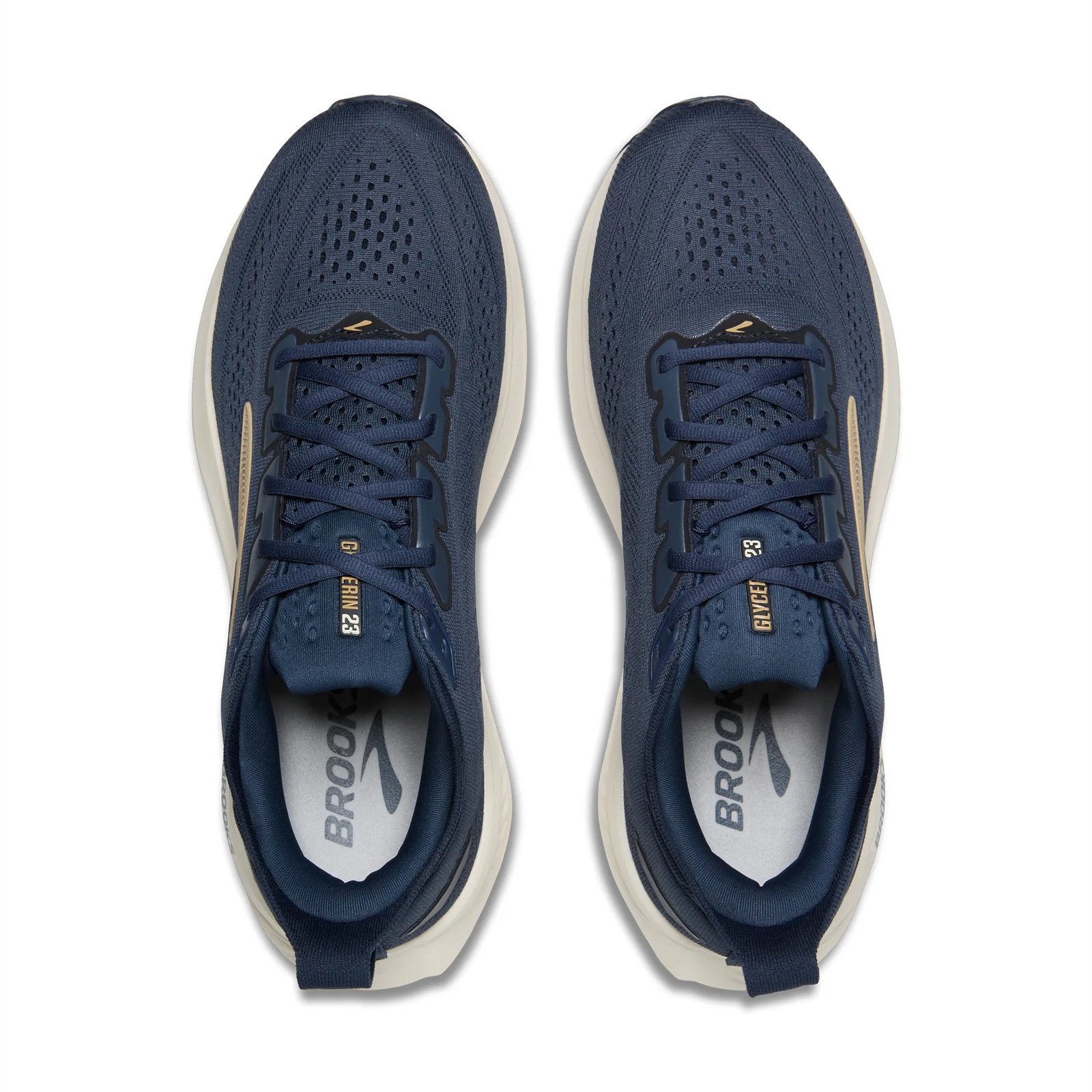 Brooks Glycerin 23 White Navy Orange Running 110476-1D-177 Mens Size 9.5 New Brooks Glycerin 23 Men main image 2
