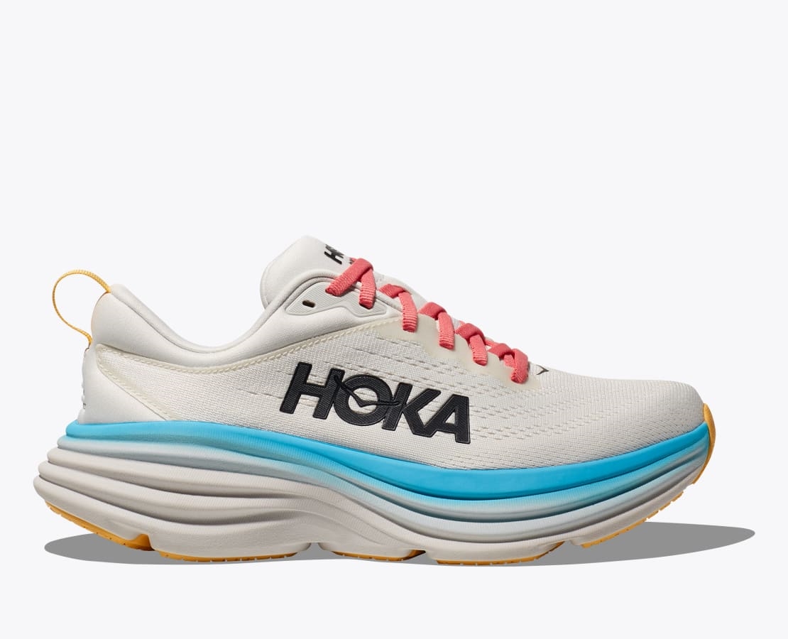 Hoka Women's Bondi 8 (Blanc De Blanc/Swim Bay) - 1127952-BSW