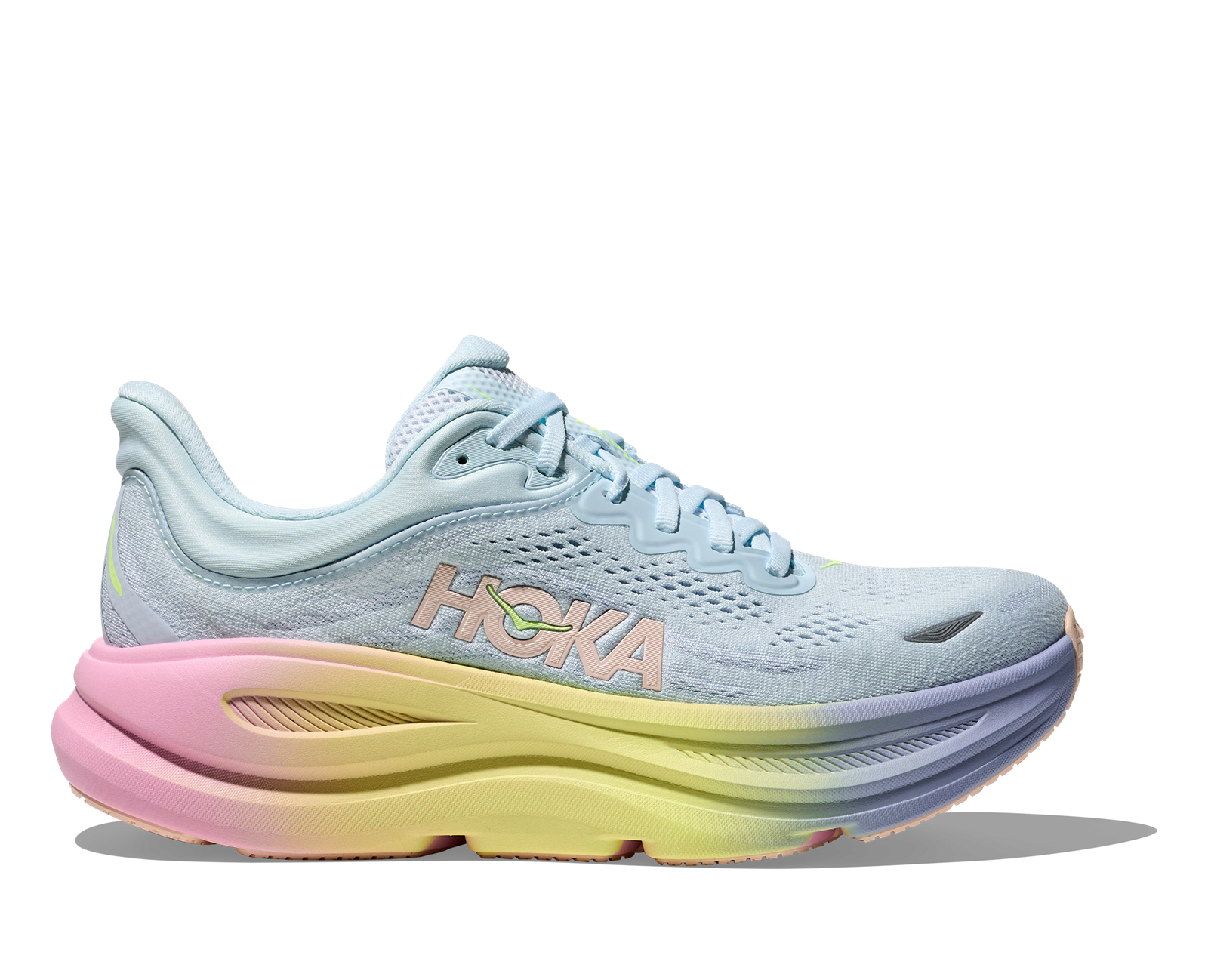Hoka Women's Bondi 9 (Glimmering Blue/Overcast) - 1162012-GNGB