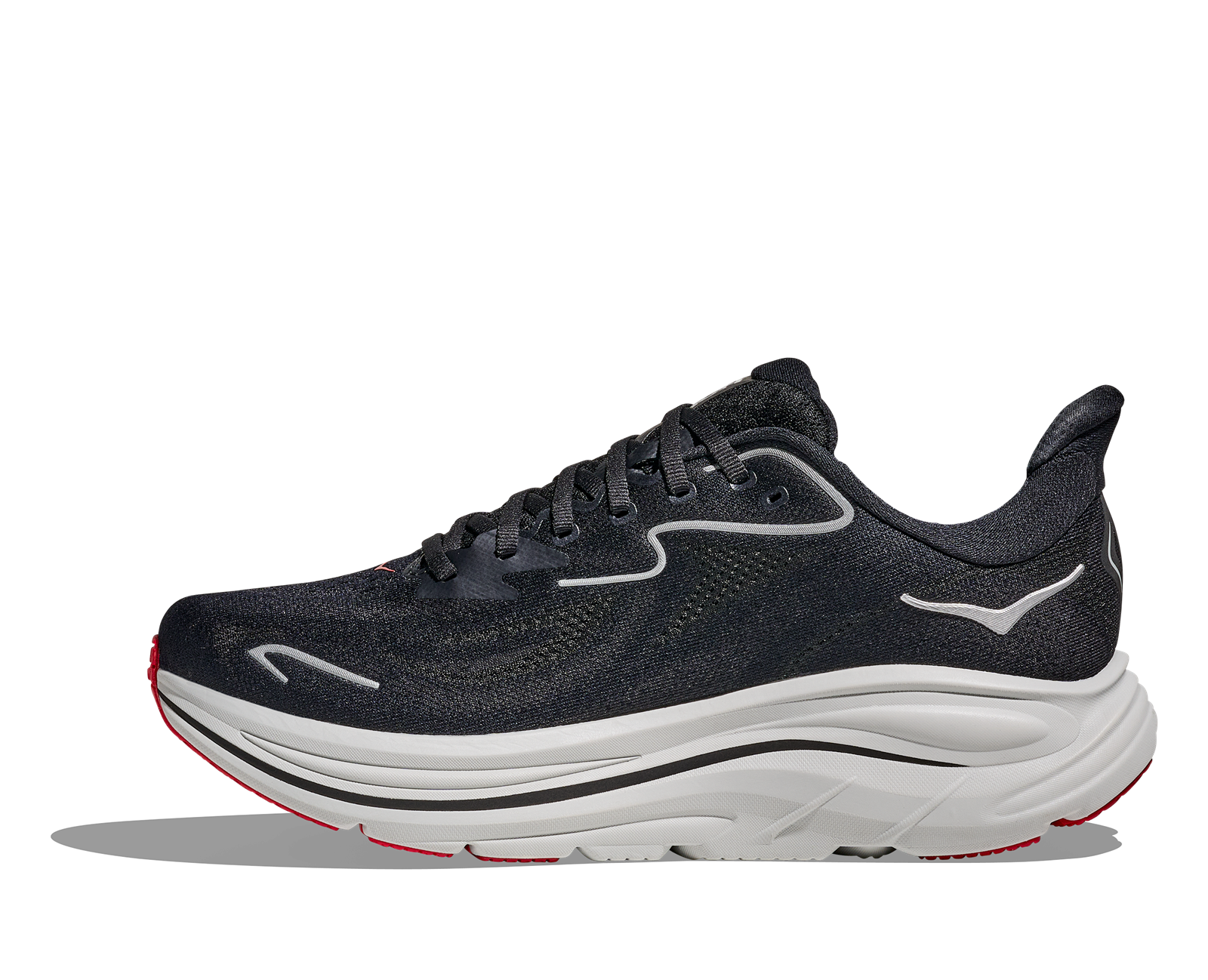 Hoka Men's Clifton 10 Wide (Black/Silver) - 1162032-BKSV
