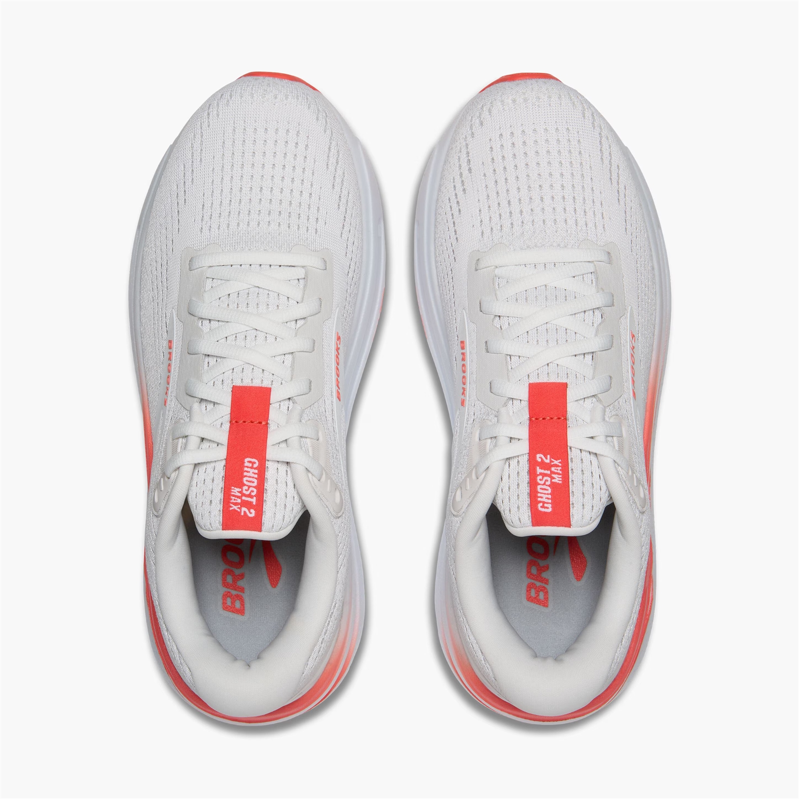 Brooks Women's Ghost Max 2 (White/Hot Coral) - 120420-174