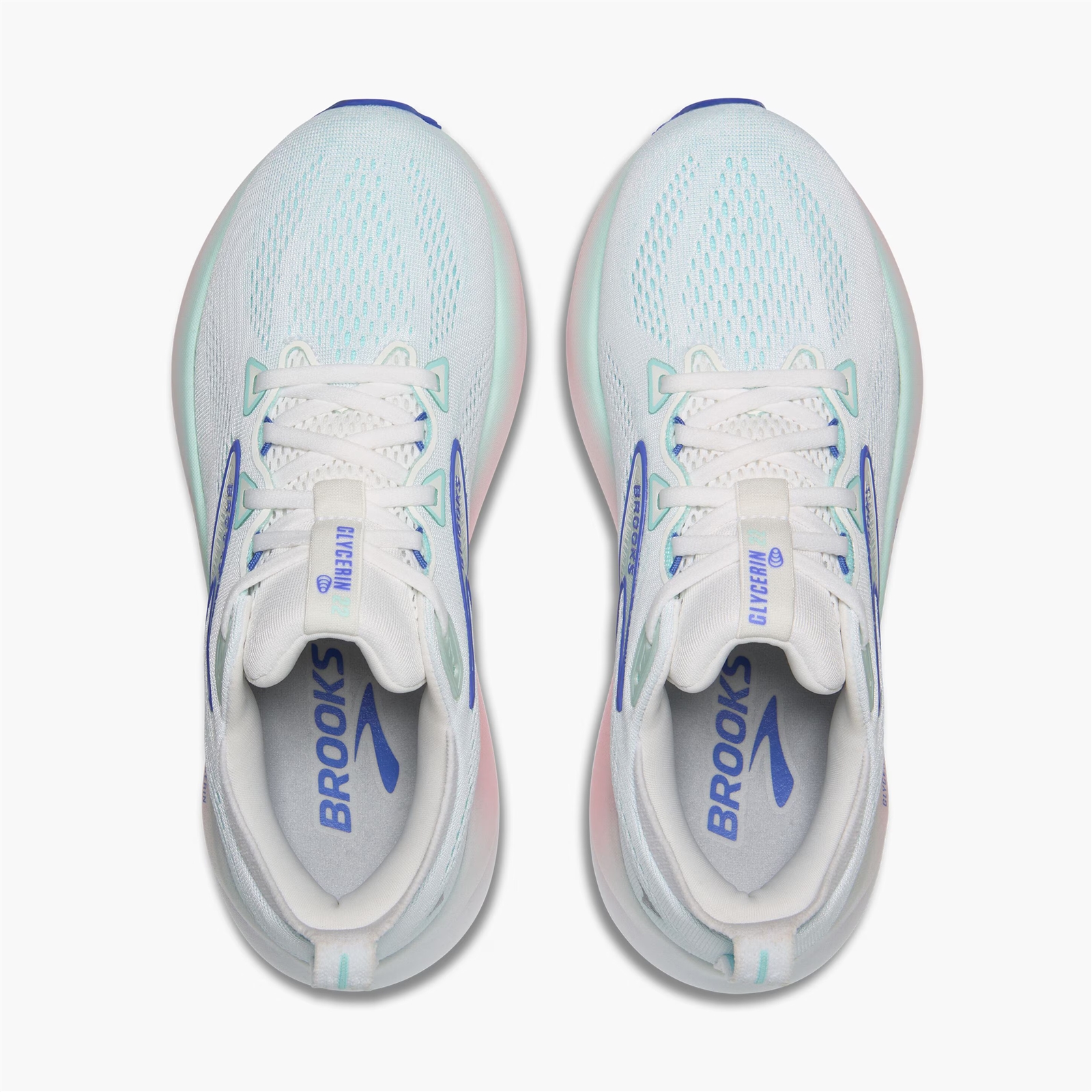 Brooks Women's Glycerin 22 (White/Limpet Shell/Amparo Blue