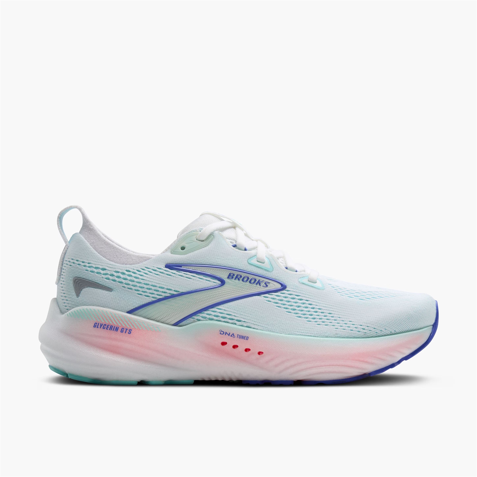 Brooks Women's Glycerin GTS 22 (White/Limpet Shell/Amparo Blue