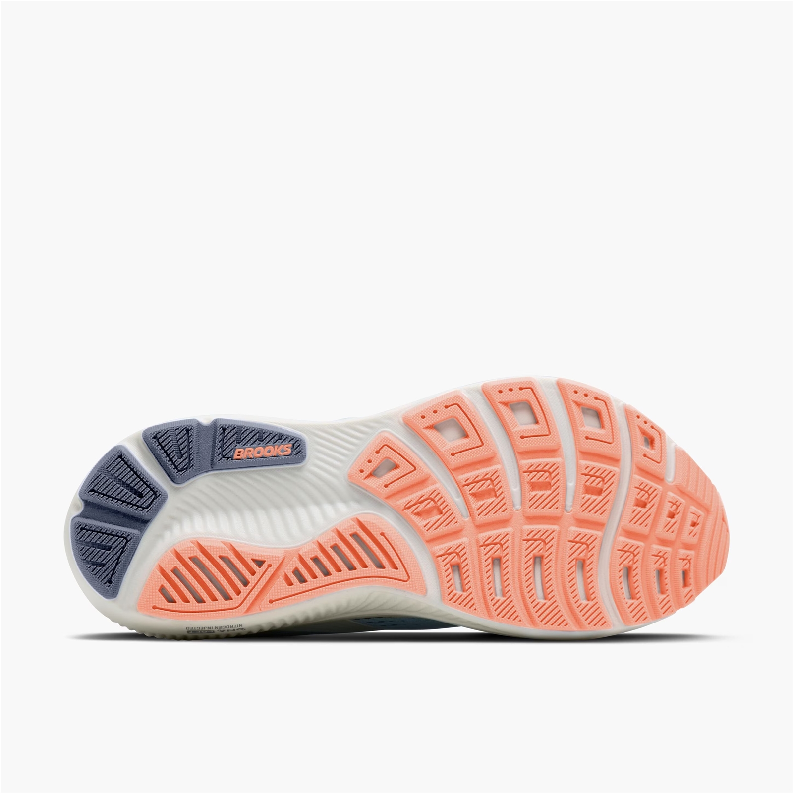 Brooks Women's Ghost 18 (Star White/Cyber Peach/Grey) - 120482-161