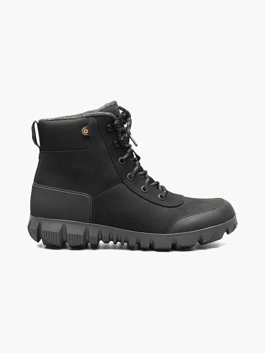 Bogs Arcata LTR MD Mens 10 Black Waterproof Leather Winter Snow Boots 72909-001 Bogs Arcata Winter Boot Review | Better Trail main image 4