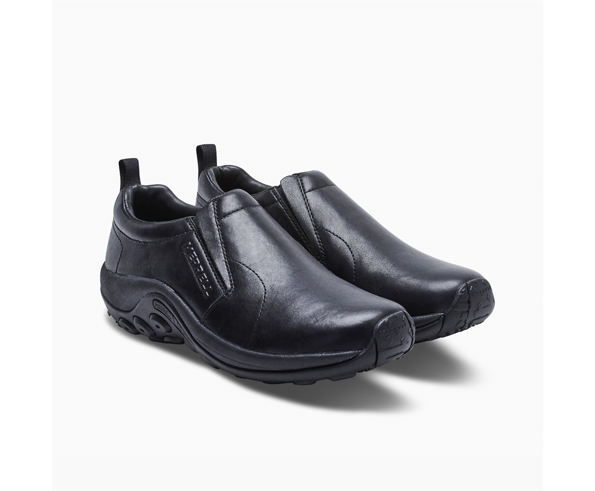 Merrell Shoes Mens 11.5 Wide Jungle Moc Leather 2 Black J17199W Slip On‎ Loafers Merrell Leather Casual Shoes Black Jungle Moc for Men for  main image 4